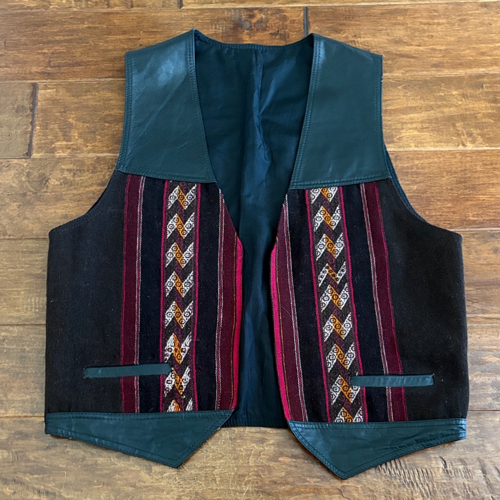 Vintage Multicolor Patterned Vest